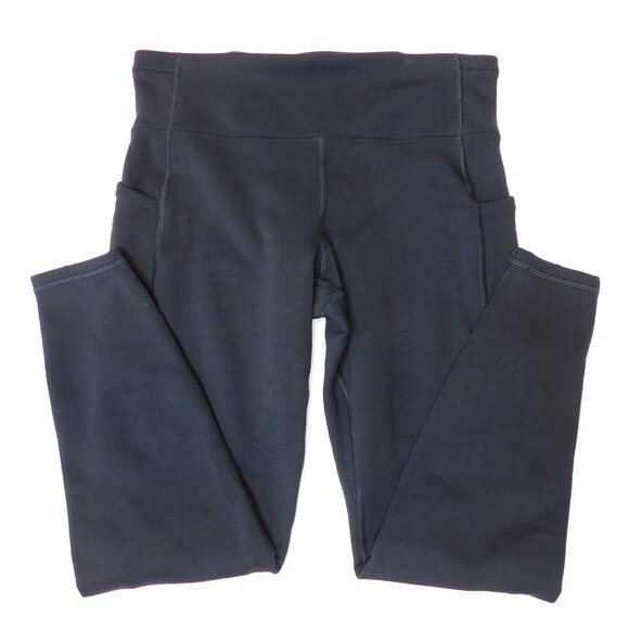 Athleta Altitude Stash Tight in Polartec PowerStretch Leggings | Black | EUC | L - Picture 1 of 8